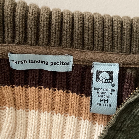 Marsh Landing petites, corduroy, knit, Jacket, Size PM - Picture 4 of 5